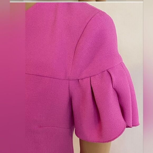 Trina Turk Jacinta Petal Sleeve Shift Dress Size 10 - Picture 5 of 9